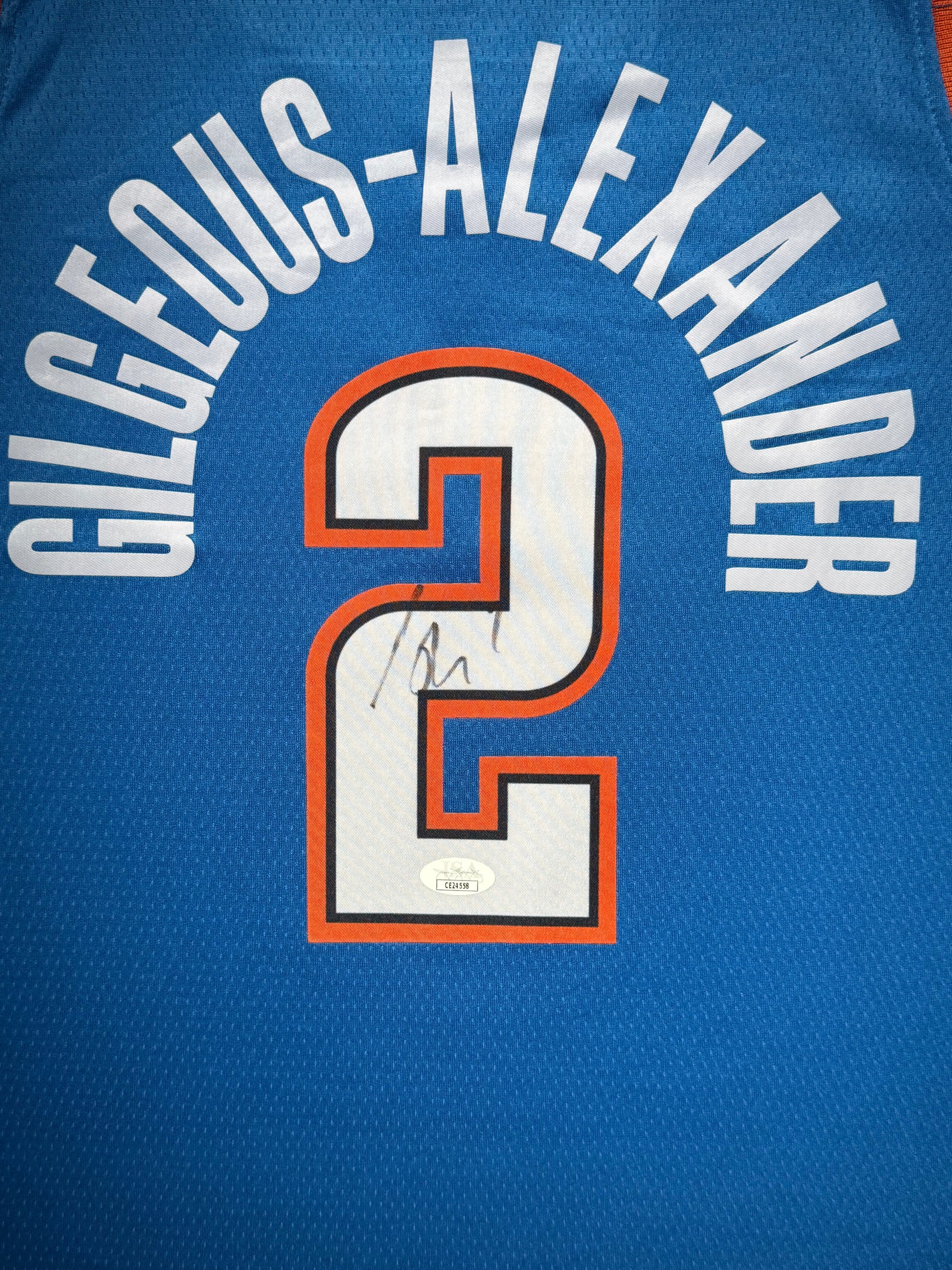 Maillot Authentique Domicile  OKC Thunder signe par Shai Gilgeous Alexander certifie par JSA authentic-signatures
