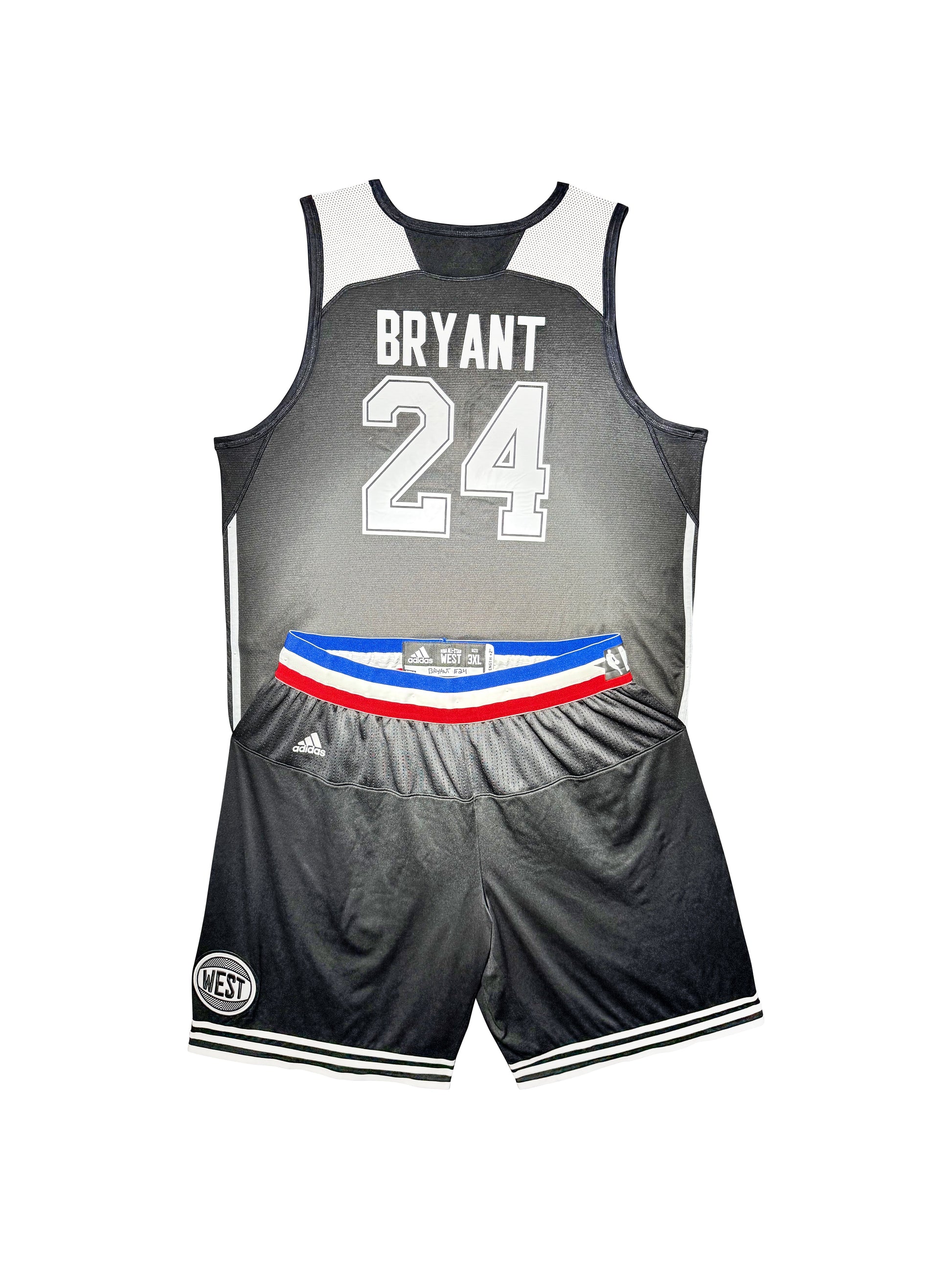 Maillot et Short Portés durant le All Star Game 2015 par Kobe Bryant certifié par The Bryant Family authentic-signatures