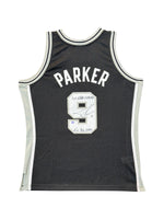 Maillot Mitchell and Ness San Antonio Spurs signé par TONY PARKER authentic-signatures