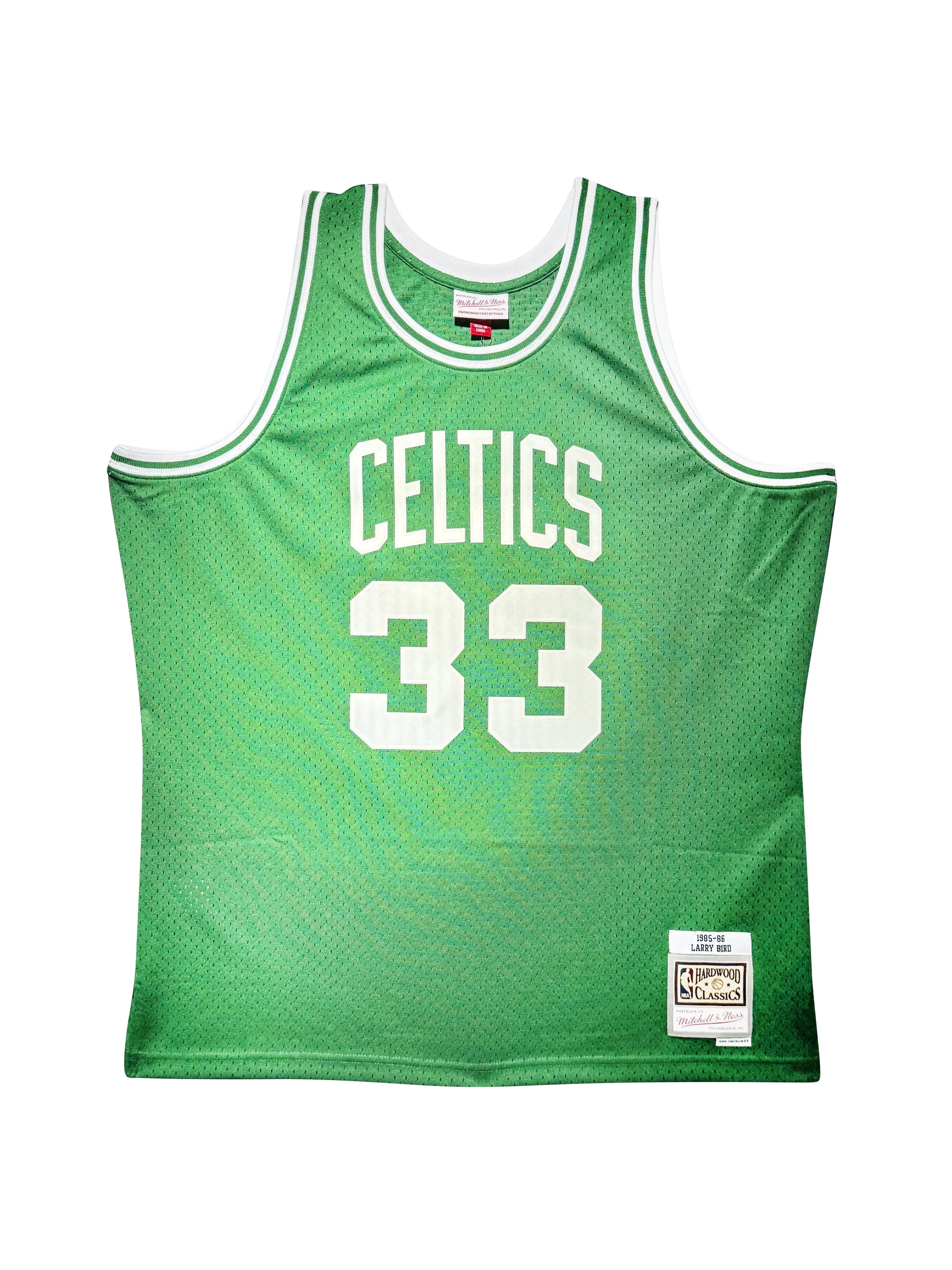 Maillot Mitchell and Ness Authentique Domicile signe par Larry Bird certifie par Larry Bird authentic-signatures