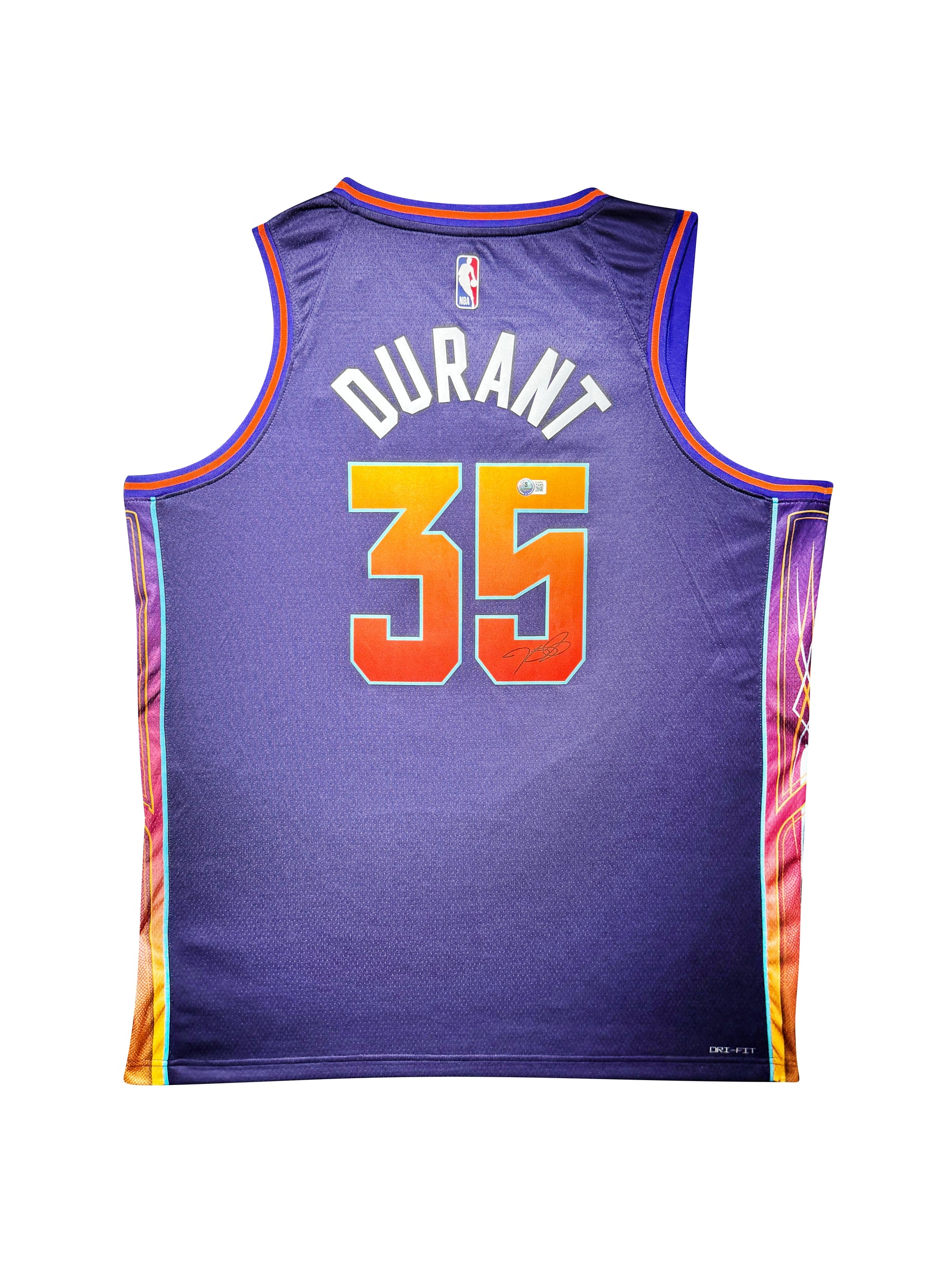Maillot Phoenix Suns signe par Kevin Durant et certifie par Beckett authentic-signatures
