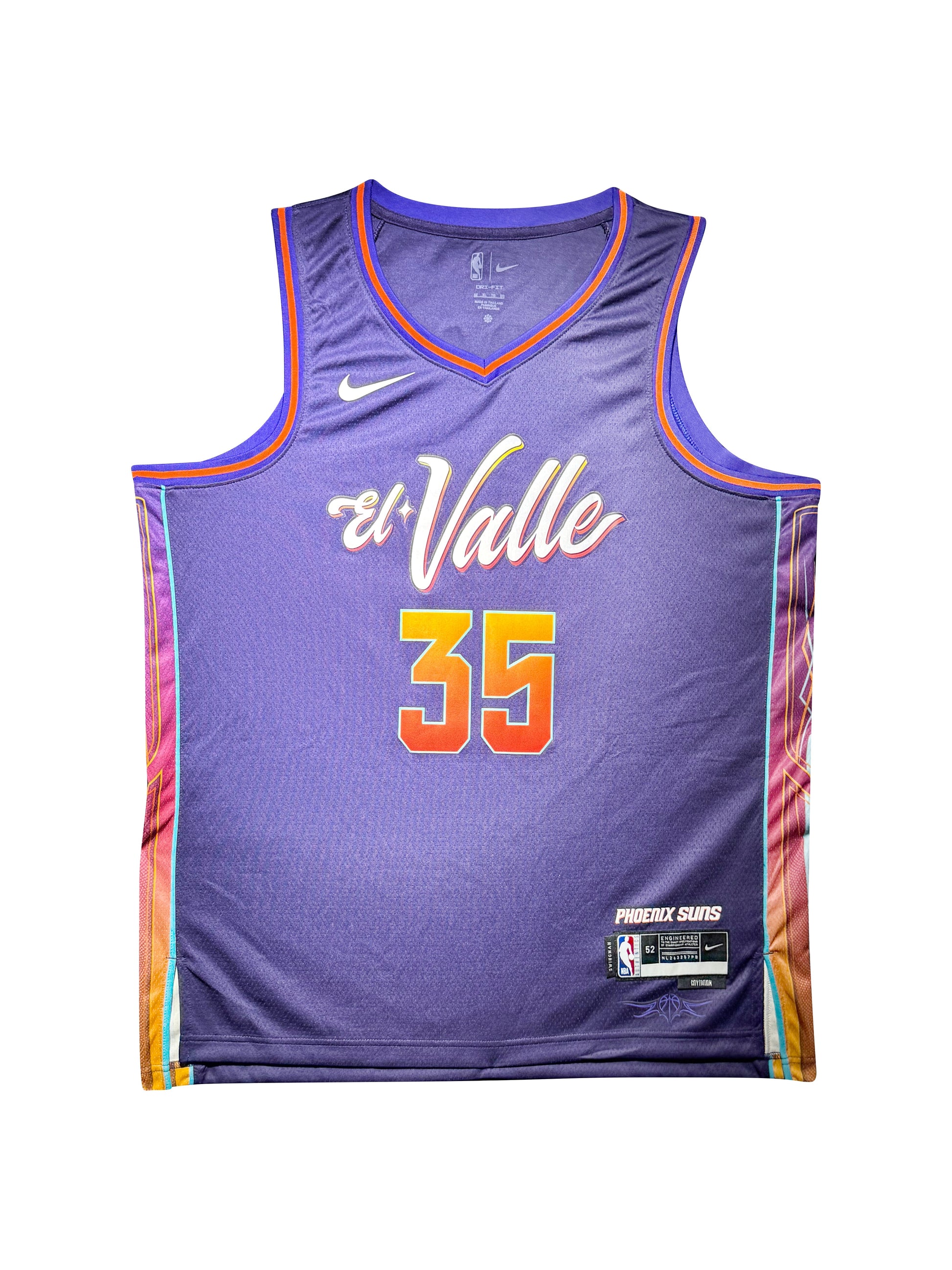 Maillot Phoenix Suns signe par Kevin Durant et certifie par Beckett authentic-signatures