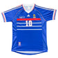 Maillot Authentique Equipe de France Finale Coupe du Monde 1998 signé par Zinedine Zidane et certifié par Beckett authentic-signatures