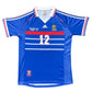 Maillot Authentique Equipe de France Finale Coupe du Monde 1998 signé par Thierry Henry et certifié par Beckett authentic-signatures