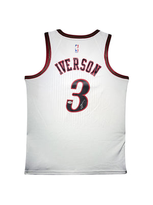 Maillot Authentique Domicile Philapelphia 76ers signe par Allen Iverson certifie par JSA authentic-signatures