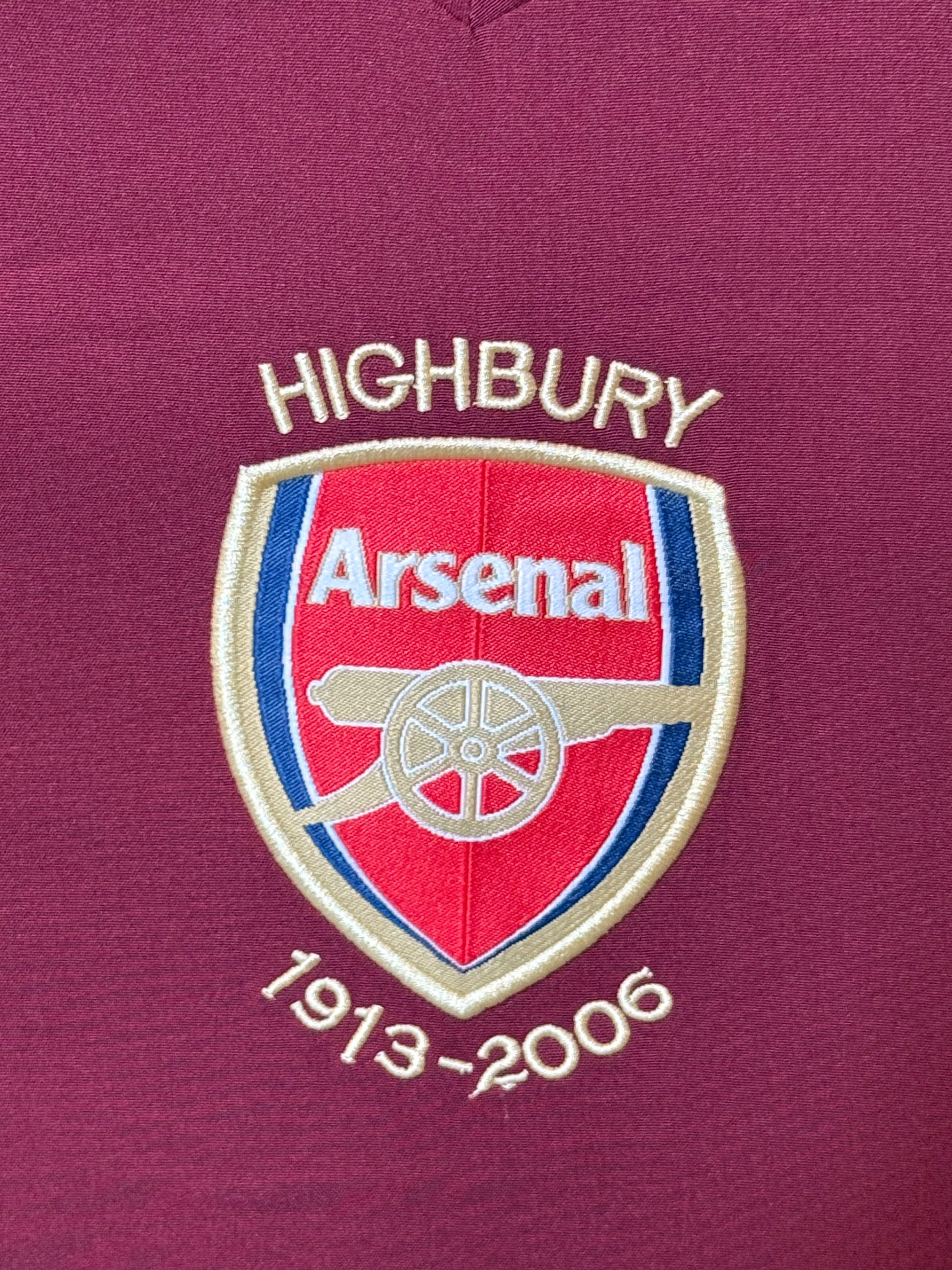 Maillot Authentique Arsenal Highbury saison 2005-2006 signé par Thierry Henry et certifié par Beckett authentic-signatures