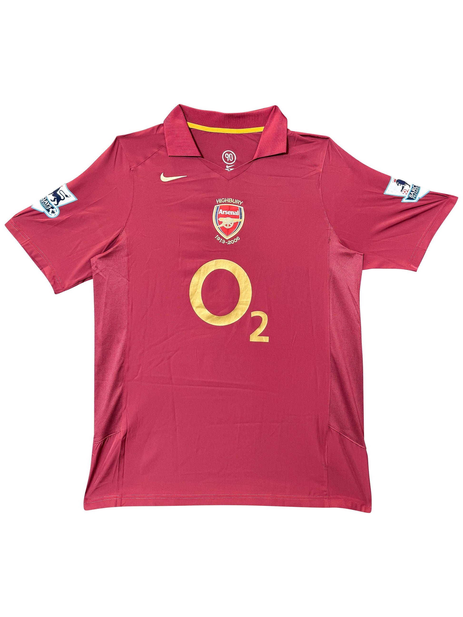 Maillot Authentique Arsenal Highbury saison 2005-2006 signé par Thierry Henry et certifié par Beckett authentic-signatures