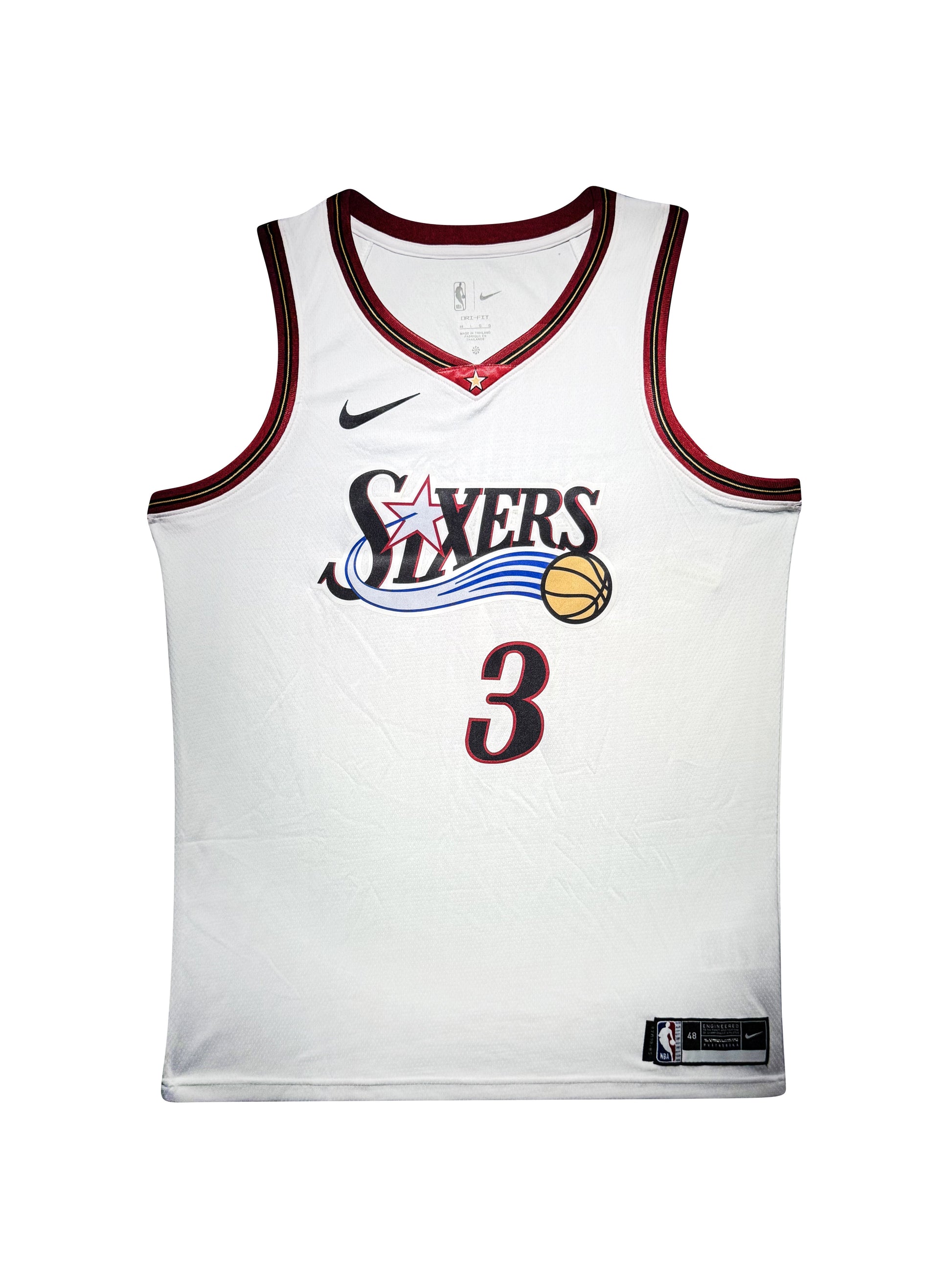 Maillot Authentique Domicile Philapelphia 76ers signe par Allen Iverson certifie par JSA authentic-signatures