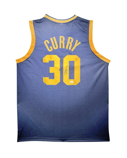 Maillot Custom Golden Sate Warriors signe par Stephen Curry et certifie par JSA authentic-signatures