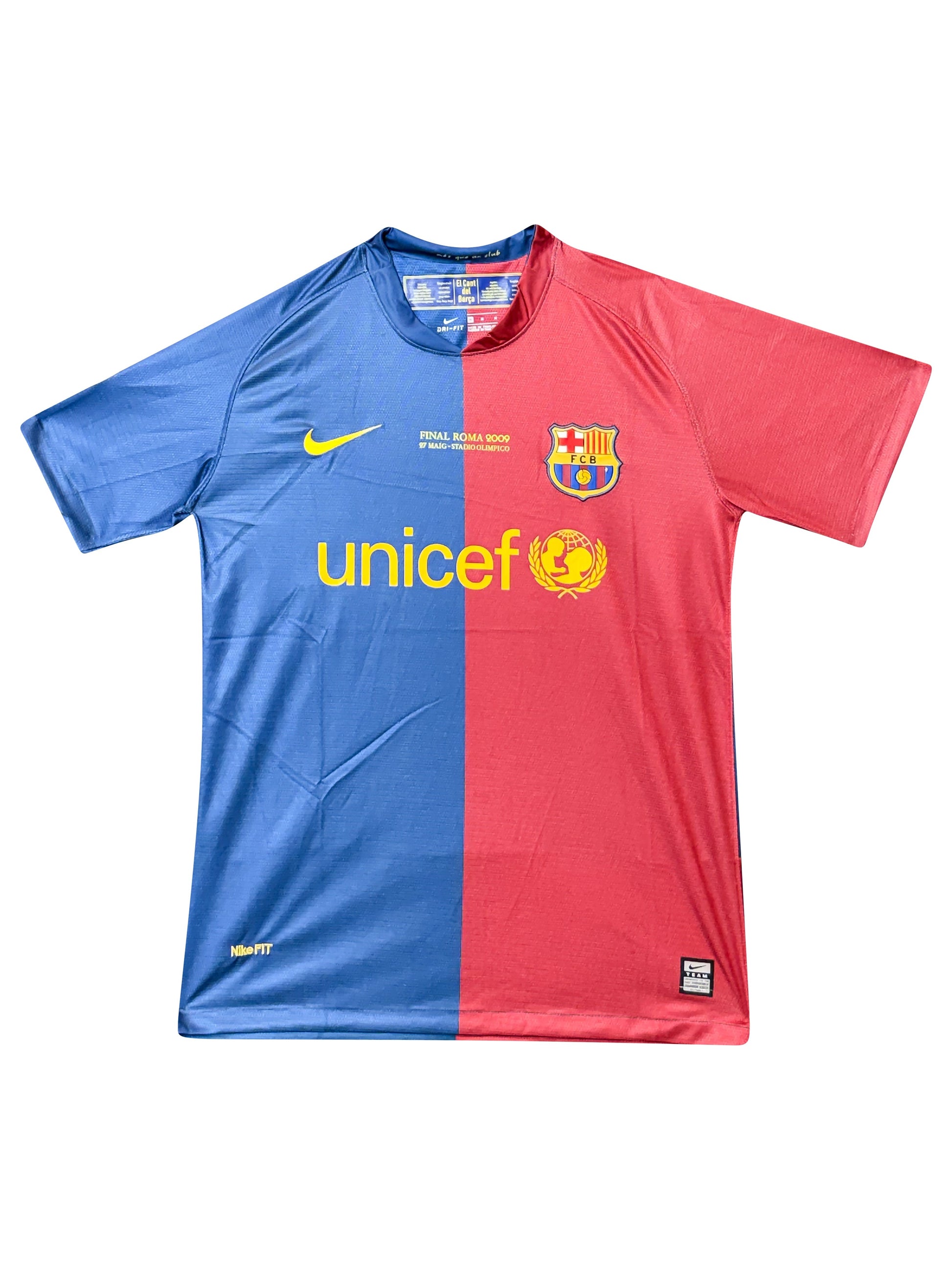 Maillot Authentique FC Barcelone Finale Champions League 2009 ,1er Triplé Historique signé par Lionel Messi et certifié par Beckett authentic-signatures
