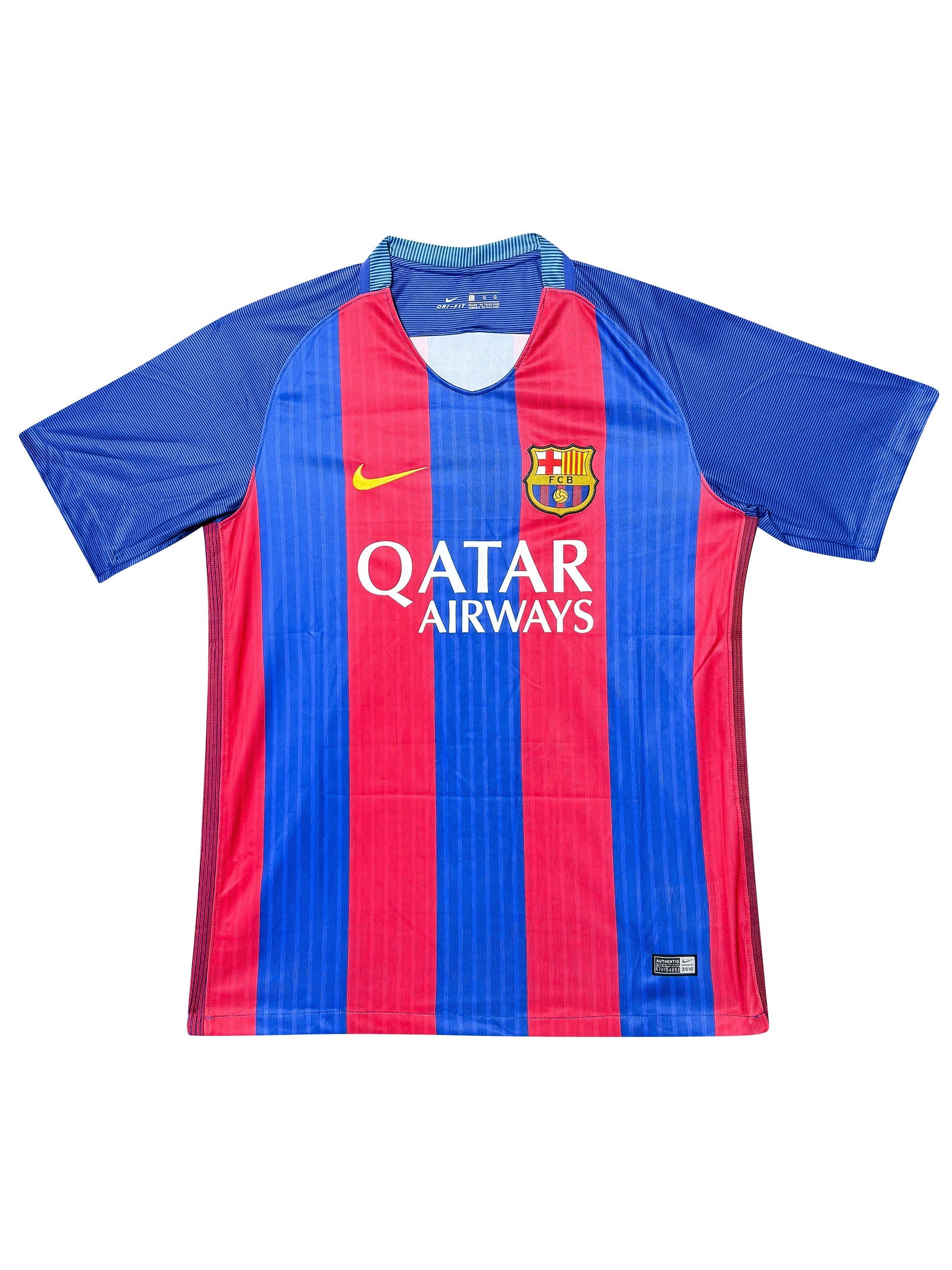 Maillot Authentique FC Barcelone saison 2016-17 Remontada  signé par Lionel Messi et certifié par Beckett authentic-signatures