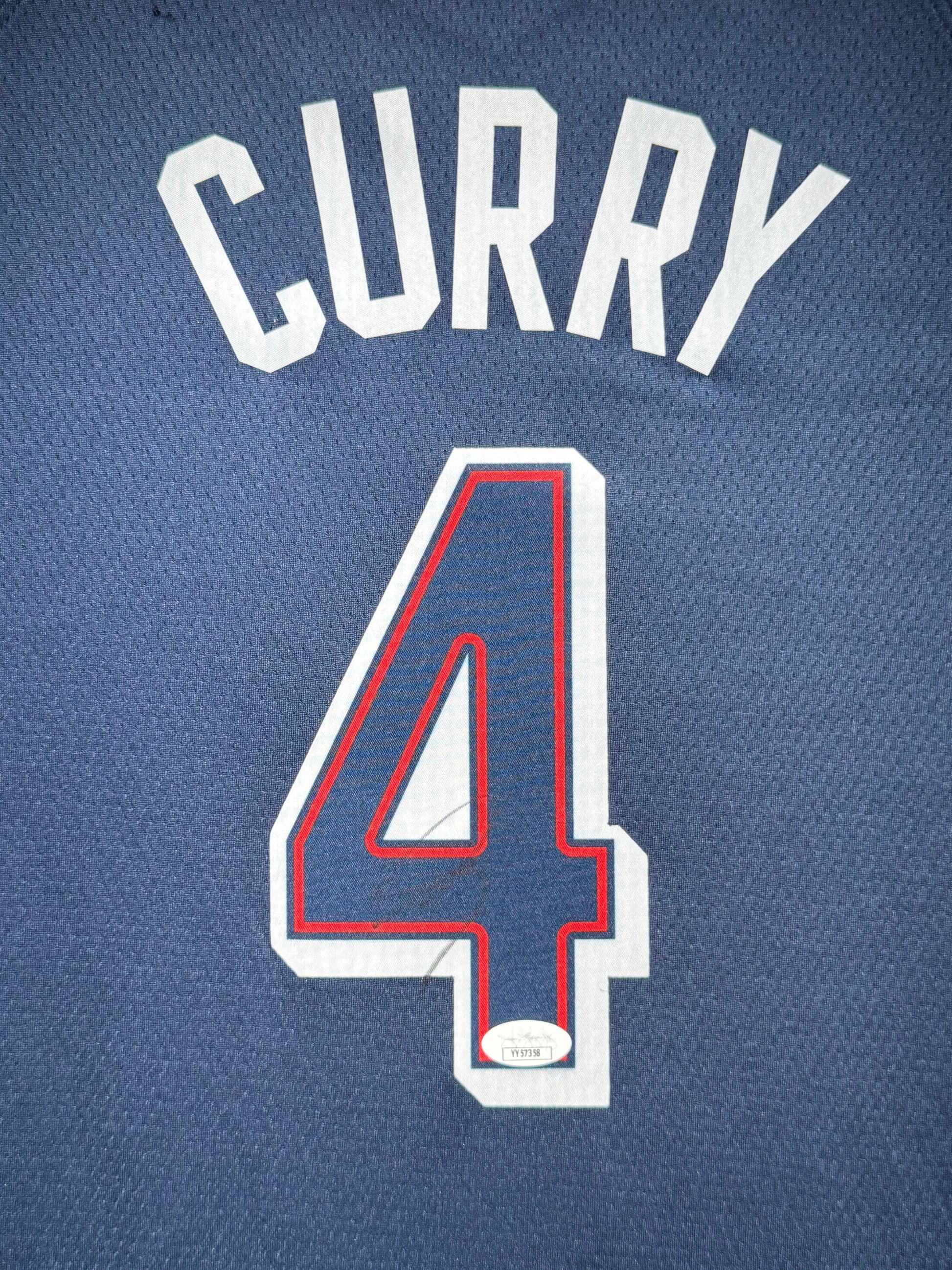 Maillot Authentique Exterieur Team USA Edition Jeux Olympiques Paris 2024 signe par Stephen Curry et certifie par JSA authentic-signatures