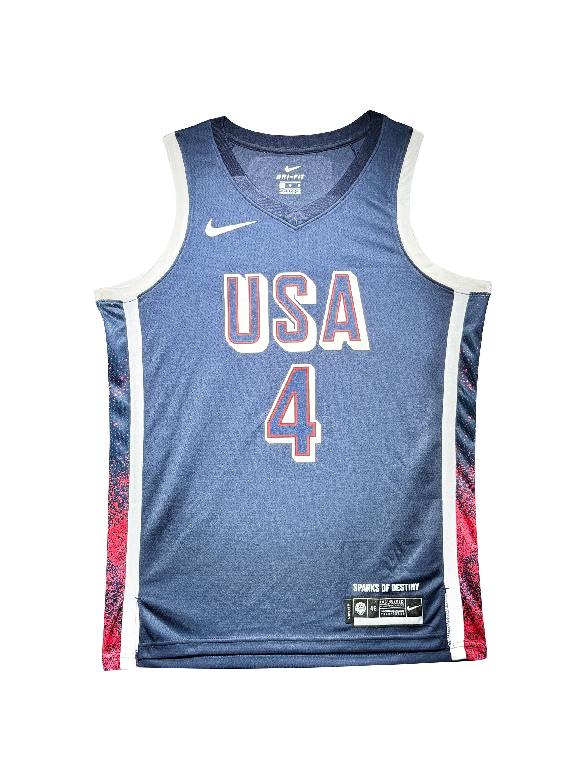 Maillot Authentique Exterieur Team USA Edition Jeux Olympiques Paris 2024 signe par Stephen Curry et certifie par JSA authentic-signatures