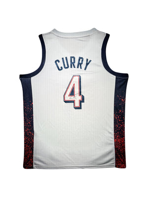 Maillot Authentique Domicile Team USA Edition Jeux Olympiques Paris 2024 signe par Stephen Curry et certifie par PSA authentic-signatures