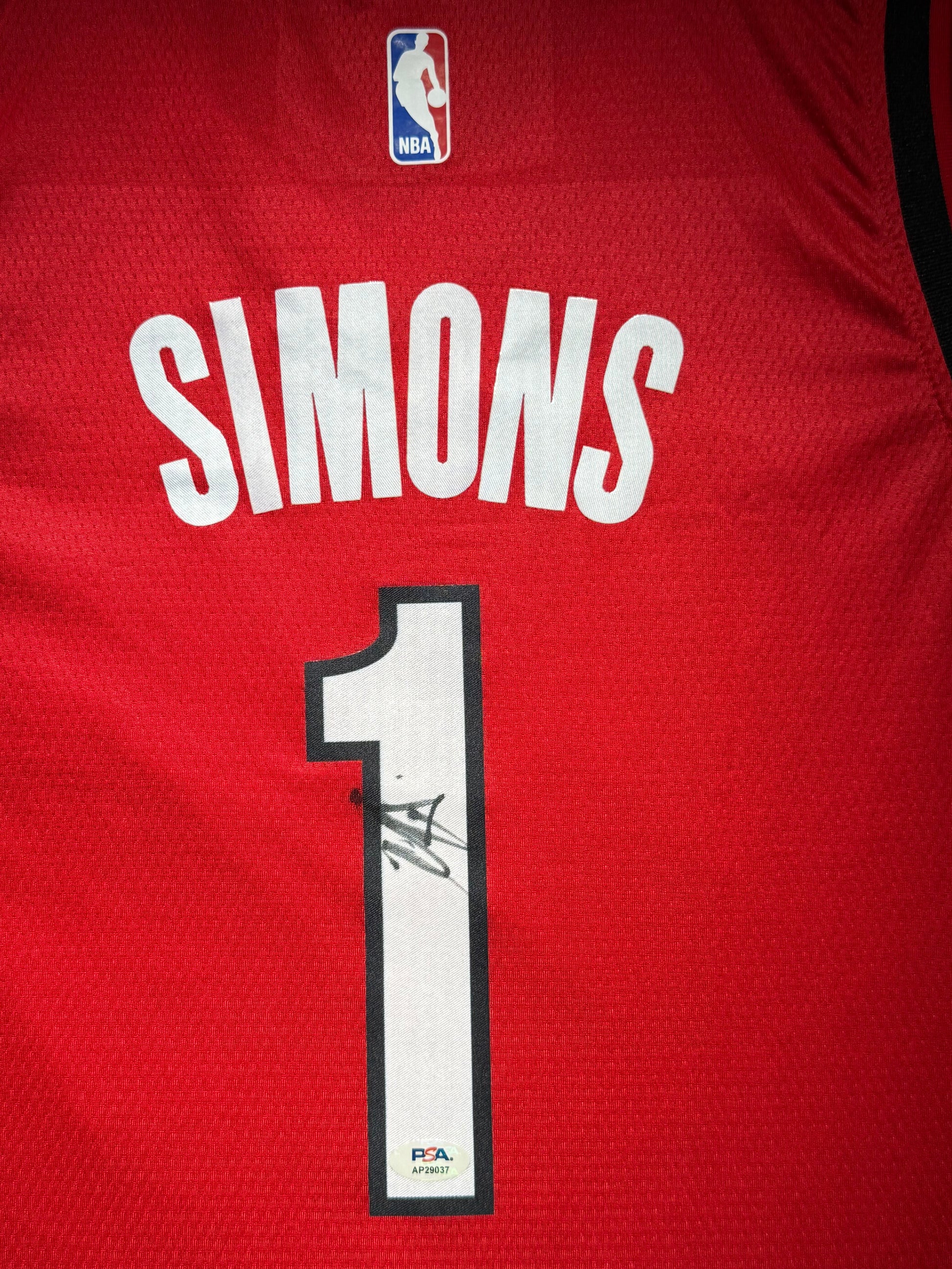 Maillot Authentique Portland Trail blazers signe par Anfernee Simons certifie par PSA authentic-signatures