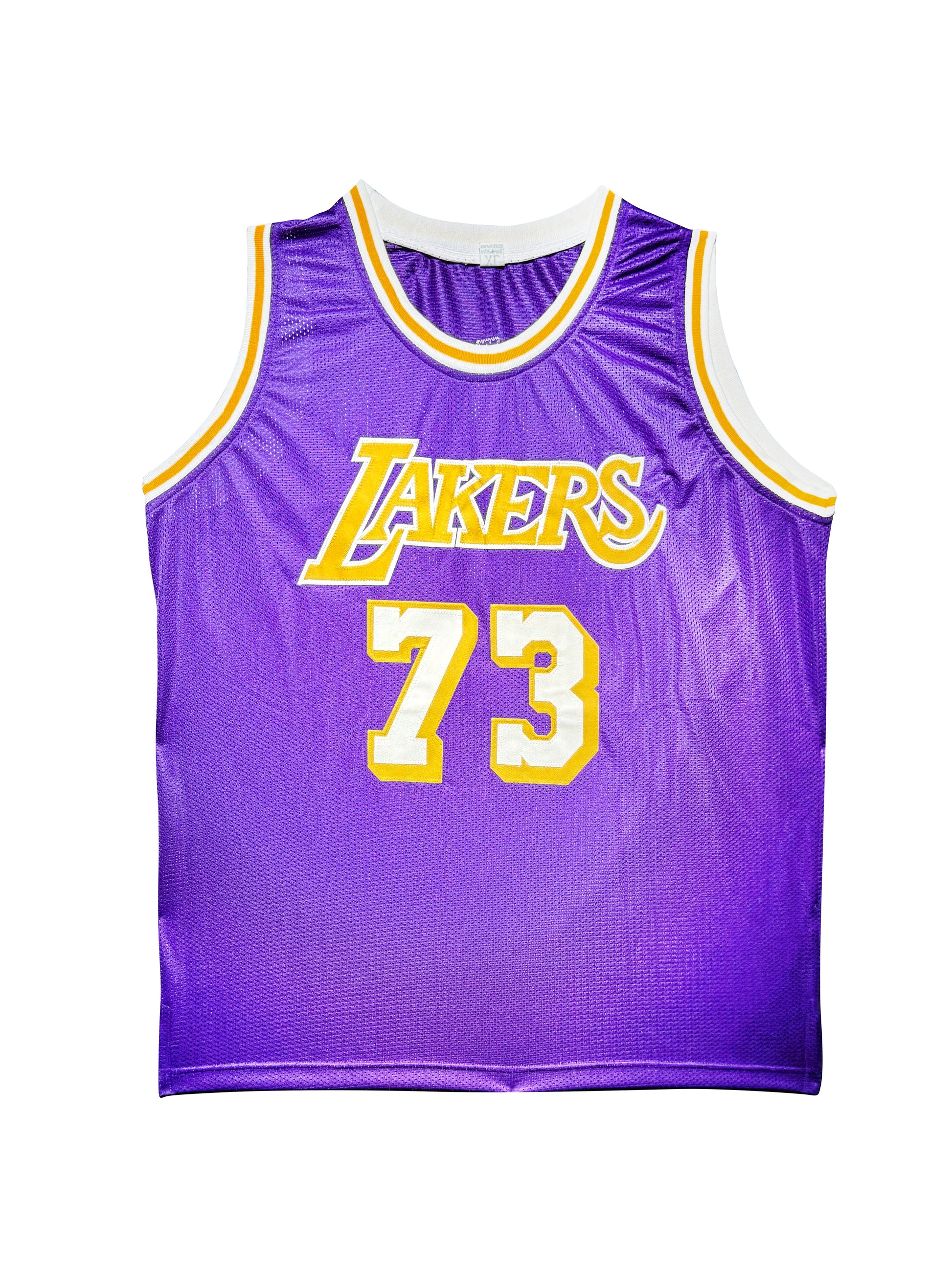 Maillot Custom Exterieur Los Angeles Lakers signe par Dennis Rodman certifie par AWM authentic-signatures