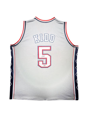 Maillot Custom Brooklyn Nets signe par Jason Kidd et certifie par Beckett authentic-signatures