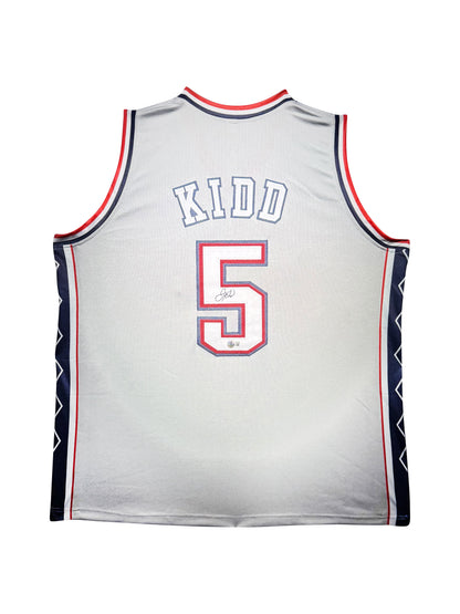 Maillot Custom Brooklyn Nets signe par Jason Kidd et certifie par Beckett authentic-signatures