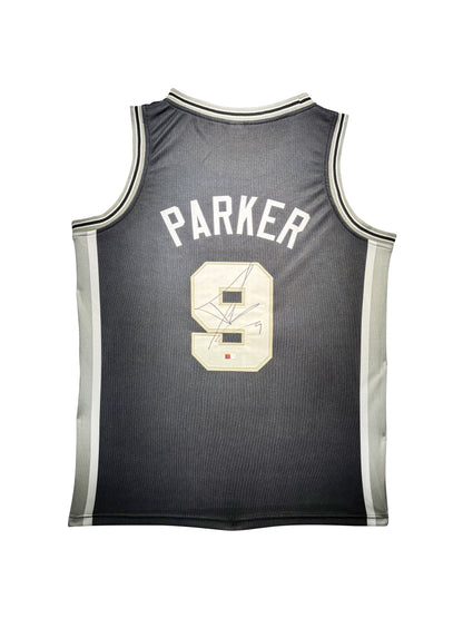 Maillot Custom Domicile San Antonio Spurs signe par Tony Parker authentic-signatures