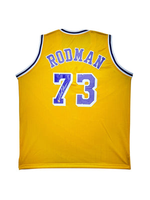 Maillot Custom Domicile Los Angeles Lakers signe par Dennis Rodman certifie par AWM authentic-signatures