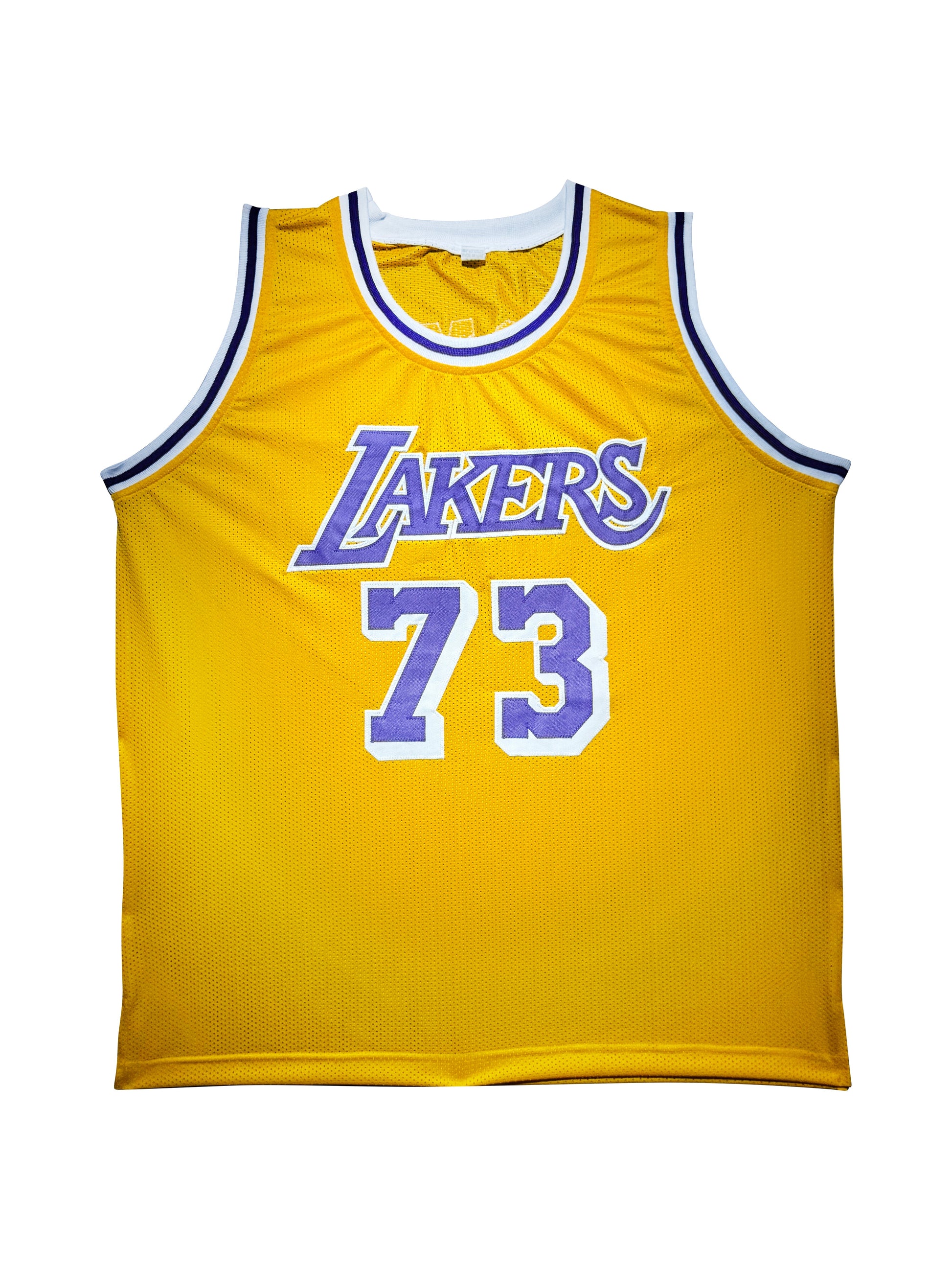 Maillot Custom Domicile Los Angeles Lakers signe par Dennis Rodman certifie par AWM authentic-signatures