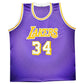Maillot Custom Exterieur Los Angeles Lakers signe par Shaquille O'Neal certifie par Beckett authentic-signatures