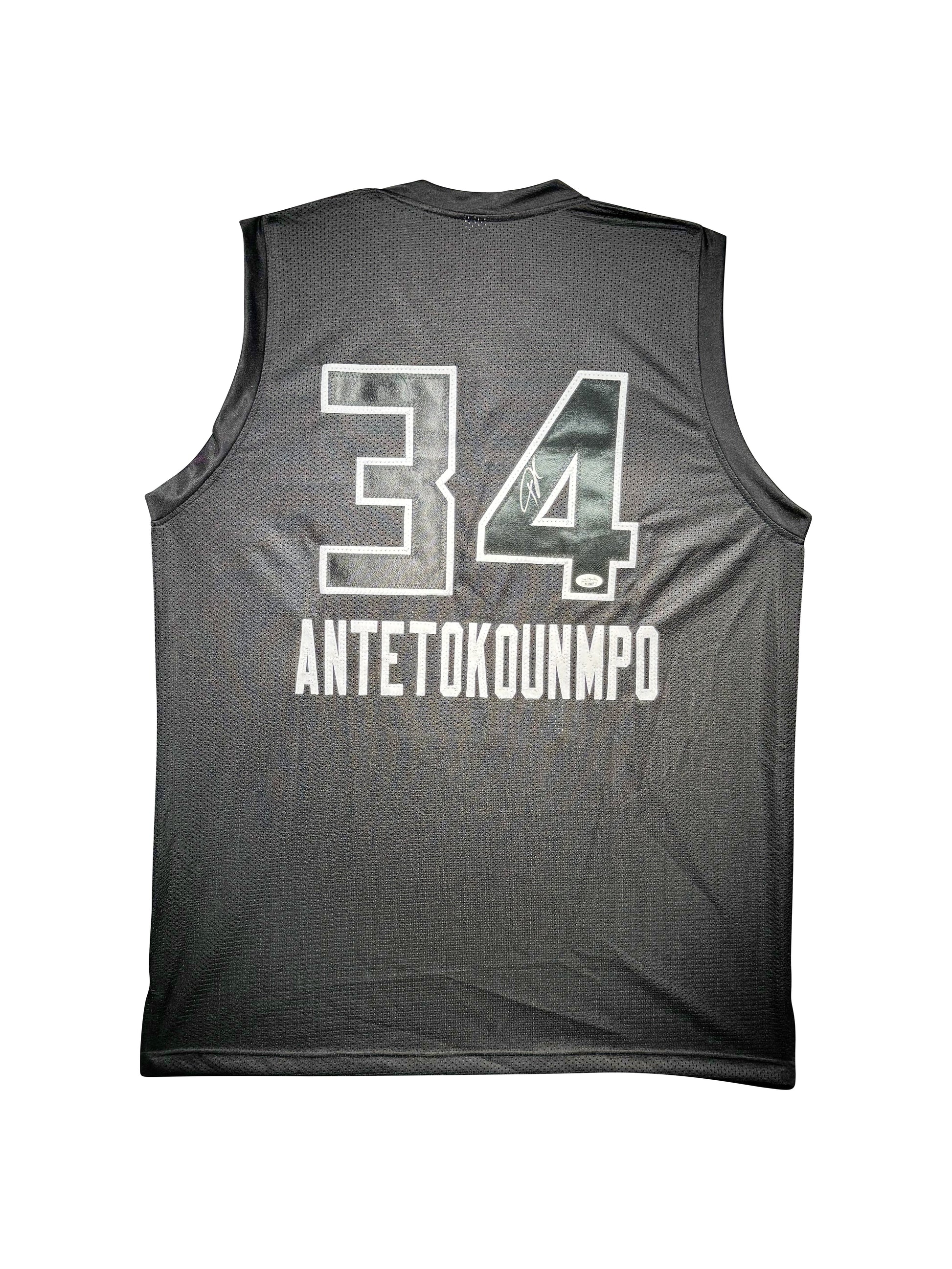 Maillot Custom Exterieur Milwaukee Bucks signe par Giannis Antetokounmpo certifie par JSA authentic-signatures