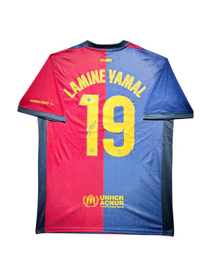 Maillot Domicile signe par Lamine Yamal Fc Barcelone 2023-24 Certifie par Beckett authentic-signatures