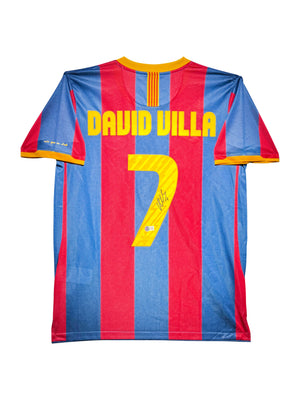 Maillot Domicile signe par David Villa FC Barcelone 2010-11 Certifie par Beckett authentic-signatures