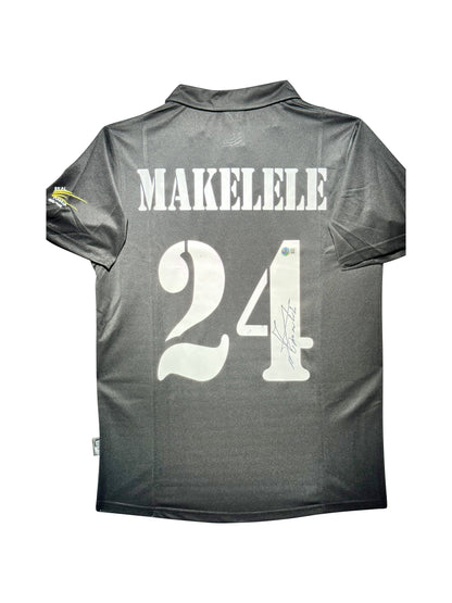 Maillot Exterieur Real Madrid CF 2002-03  signe par Claude Makelele et Certifie par Beckett authentic-signatures
