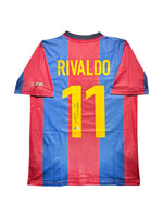 Maillot Domicile signe par Rivaldo Ferreira Fc Barcelone 1999-00 Certifie par Beckett authentic-signatures