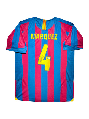 Maillot Domicile signe par Raphael Marquez Fc Barcelone 2009-2010 Certifie par Beckett authentic-signatures