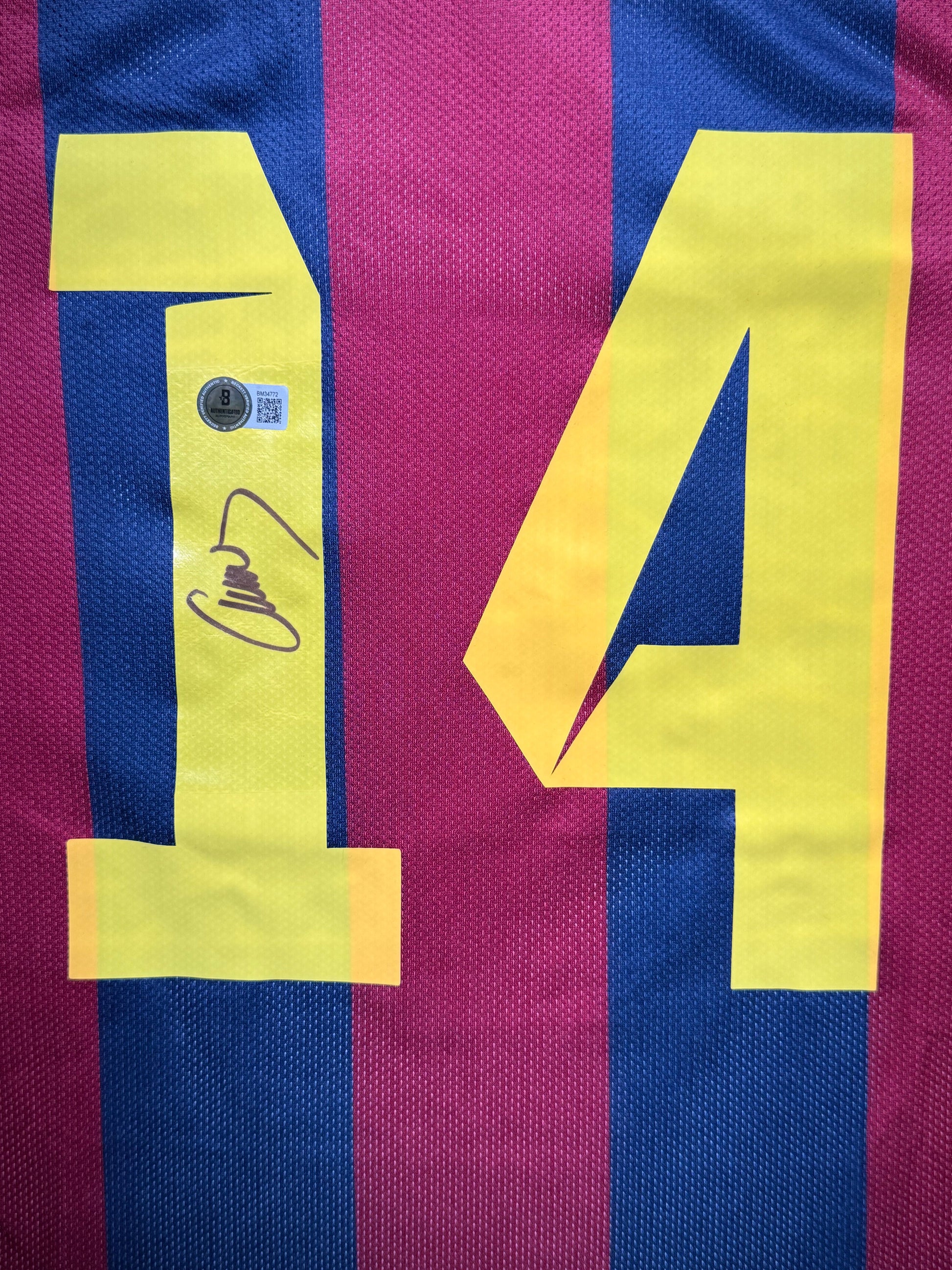 Maillot Domicile signe par Javier Mascherano  Barcelone  2011-12 Certifie par Beckett authentic-signatures