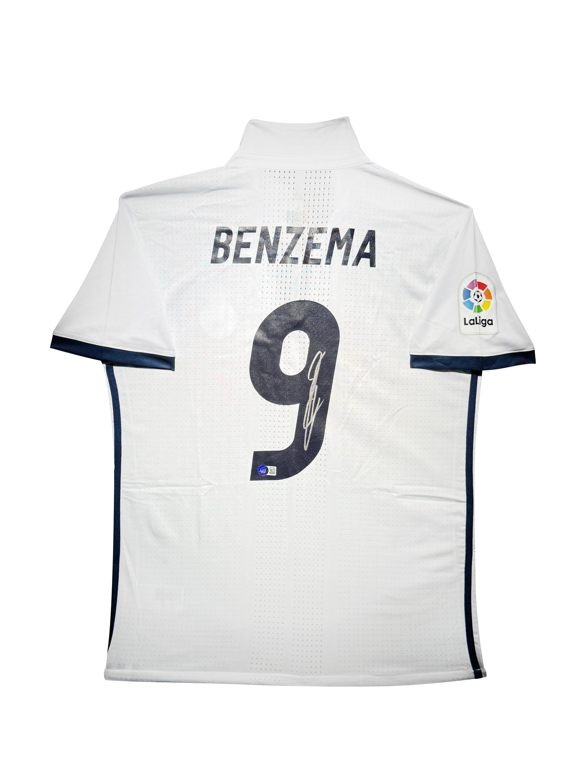 Maillot Domicile Real Madrid CF 2015-16  signe par Karim Benzema et Certifie par Beckett authentic-signatures