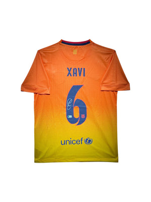 Maillot Exterieur signe par Xavi Hernandez Fc Barcelone 2013-14 Certifie par Beckett authentic-signatures