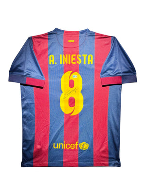 Maillot Domicile signe par Andrès Iniesta Fc Barcelone 2011-12 Certifie par Beckett authentic-signatures