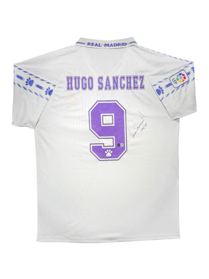 Maillot Domicile signe Sept 24 par Hugo sanchez  Real Madrid  CF Certifie par Beckett authentic-signatures