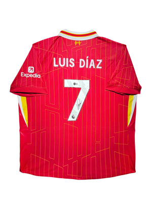 Maillot Domicile signe par Luis Diaz Liverpool  FC 2023-24 Certifie par Beckett authentic-signatures