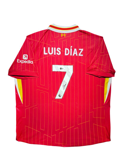 Maillot Domicile signe par Luis Diaz Liverpool  FC 2023-24 Certifie par Beckett authentic-signatures
