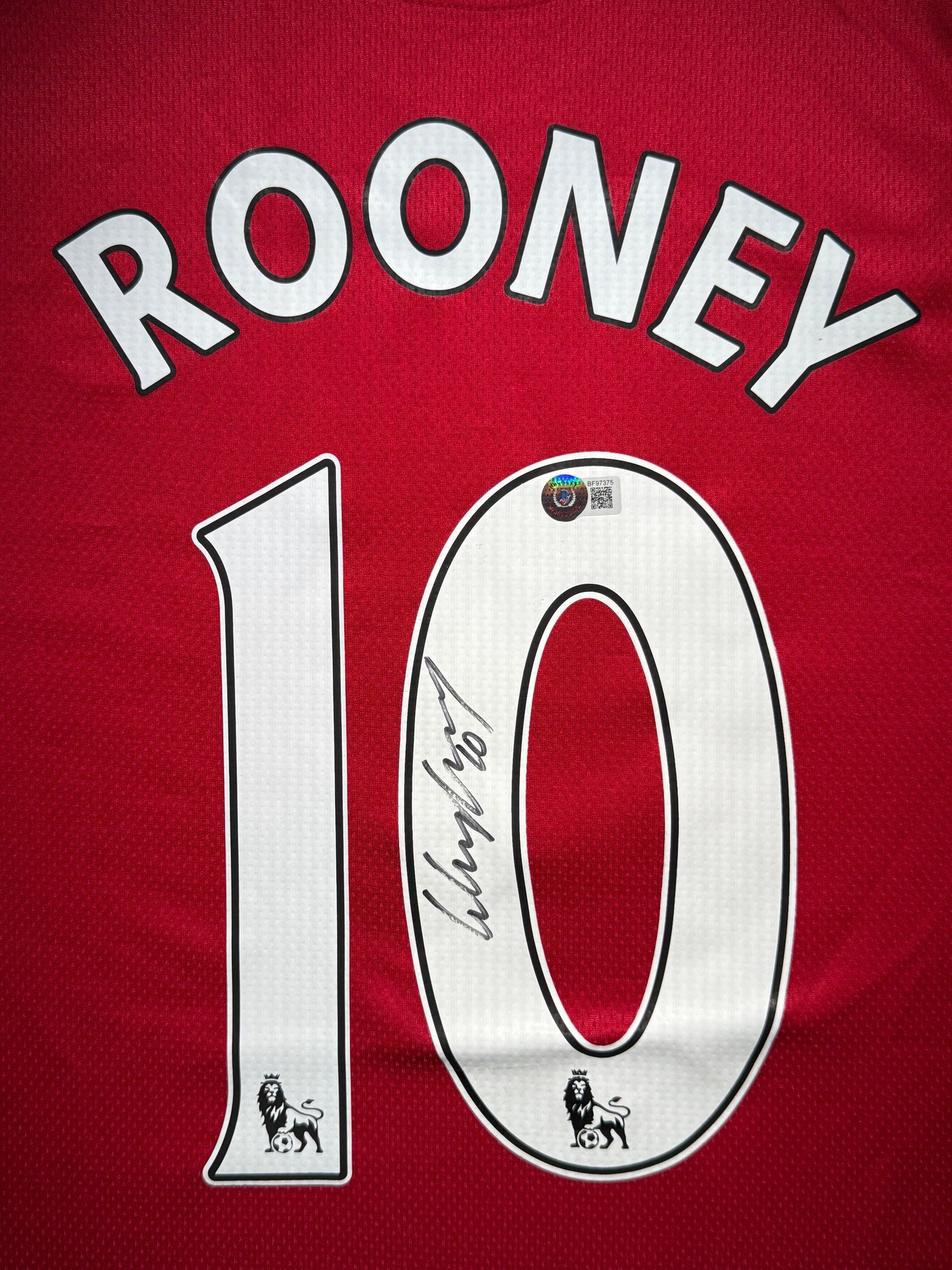 Maillot Domicile signe par Wayne Rooney  Manchester United  FC 2009-10 Certifie par Beckett authentic-signatures