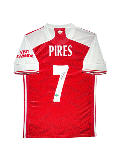Maillot Domicile signe par Robert Pires Arsenal FC 2020-21 Certifie par Beckett authentic-signatures