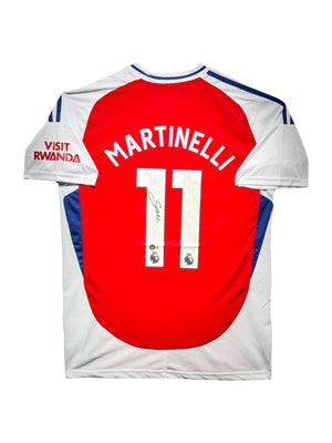 Maillot Domicile signe par Gabriel Martinelli  Arsenal FC 2022-23 Certifie par Beckett authentic-signatures