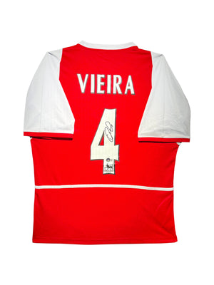 Maillot Domicile signe par Patrick Vieira Arsenal FC 2003-04 Certifie par Beckett authentic-signatures