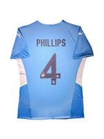 Maillot Domicile signe par Kalvin Phillips Manchester City FC 2022-23 Certifie par Beckett authentic-signatures