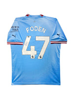 Maillot Domicile signe par Phil Foden Manchester City FC 2023-24 Certifie par Beckett authentic-signatures