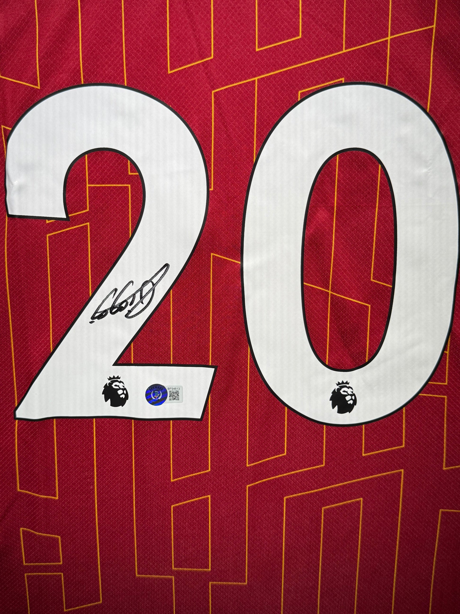 Maillot Domicile signe par Diogo Jota Liverpool FC 2024-25 Certifie par Beckett authentic-signatures