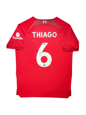 Maillot Domicile signe par Thiago Alcantara Liverpool FC 2022-23 Certifie par Beckett authentic-signatures