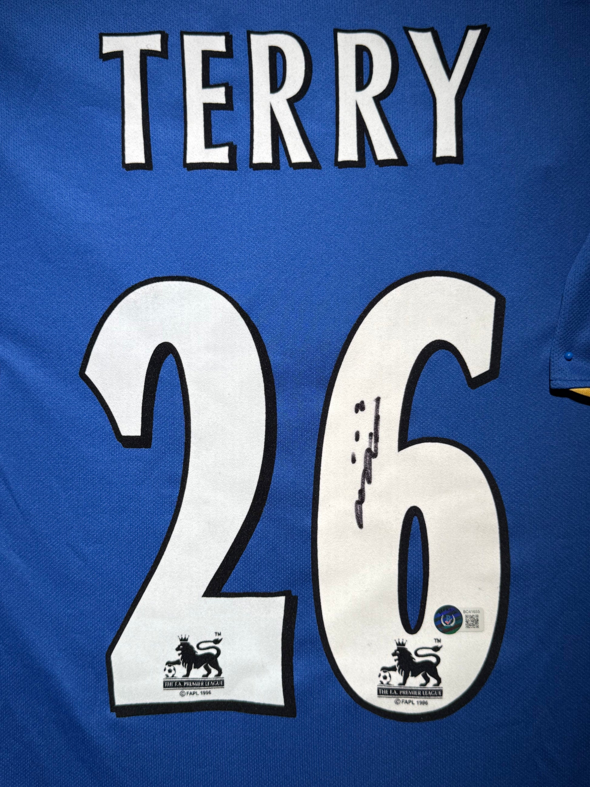 Maillot Domicile signe par John Terry Chelsea FC Certifie par Beckett authentic-signatures