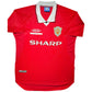 Maillot Finale Champions League 1999 Domicile signe par Teddy Sheringham Manchester United FC  Certifie par Beckett authentic-signatures