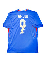 Maillot Domicile Equipe de France Edition Euro 2020 signe par Olivier Giroud  et certifie par Beckett authentic-signatures